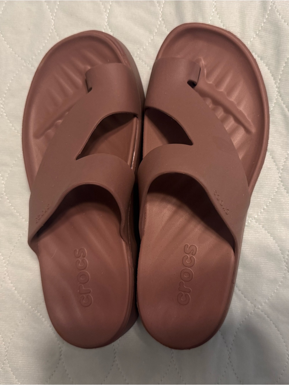 Crocs Women's Getaway Toe Loop Platform Sandals- Color Truffle